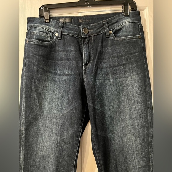 KUT FROM THE KLOTH Jessica Straight leg jeans like new Size 8 Blue Indigo - Picture 7 of 12